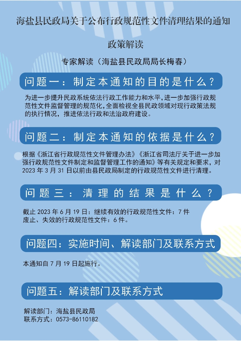 海盐县民政局关于公布行政规范性文件清理结果的通知 政策解读_01.jpg